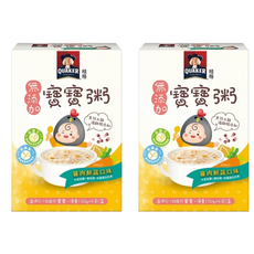 QUAKER 桂格 無添加寶寶粥 5個月以上 4包, 雞肉鮮蔬, 600g, 2盒