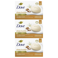Dove 多芬 Purely Pampering 乳木果油香皂 香草香 4個 深層滋潤 溫和潔淨 家庭號, 424g, 3組