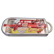 Skater 喬治猴 3合1餐具組, 筷子 + 湯匙 + 叉子, 613722, 1組