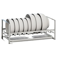 Life+ 純色風尚 一般版 瀝水收納餐盤層架, 白色, 1個