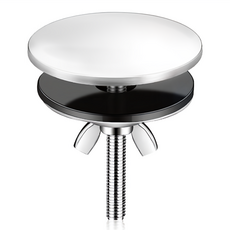 리빙로드 올스텐 싱크대 구멍 마개 5cm 홀 커버, 1개, 유광실버