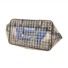 KONA81 酷吶81 菱紋防水手提包 灰底印KONA81, 銀色