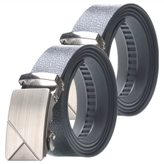 咪咪購物 男士皮帶 銀色 - 時尚簡約 耐用舒適 多尺寸選擇, 116cm, 2條