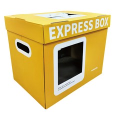 Nice u 毛樂趣 快遞箱貓抓板貓窩, 黃色, 1個