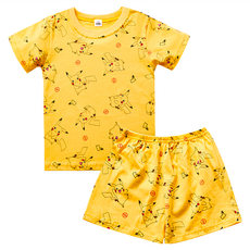 ONEDER 旺達棉品 兒童款短袖套裝 100%棉 台灣製, 140cm, 寶可夢