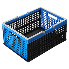 KEYWAY 聯府 大萊特手提摺疊籃 35L, 藍色, 1個