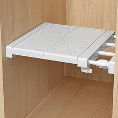 SIANG SI 可伸縮隔板 48~80 x 24cm, 簡易款, 衣櫃收納分層架, 1個