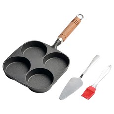 Jasmine’s Kitchen 小茉廚房 鑄鐵 煎蛋鍋 蛋糕模具 煎蛋神器, 1個, 19.5cm