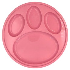 SIMPLA 玉米田 幼兒熊掌盤, PLA生質材料, 美國FDA食品接觸材料規範, 台灣設計製造, 25 x 2.2cm, 紅色, 1個