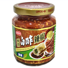真好家 鮮切白酢辣椒, 270g, 1罐