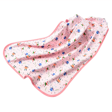 bebehome 竹纖維三層嬰兒防水隔尿墊, 可愛小兔 粉色, 1個