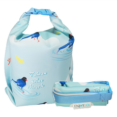 UnSac 2.0 矽膠布防漏食物袋, 3.5公升/2.5公升, 台灣製, M(30 x 25cm), 台灣藍鵲, 1個