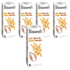 Provamel 樸悅 生機杏仁燕麥奶, 乳糖 低脂 不含色素防腐劑 不含人造添加劑, 1L, 5瓶