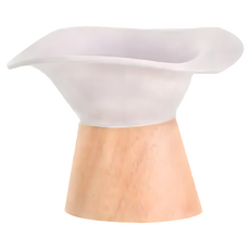 沐慕家居 馬卡龍色分體式寵物碗 淡紫色 陶瓷+橡木, 250ml, 1個