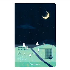 NOTE FOR BARE BINDING DIARY系列 裸裝記事本 160頁 120 x 186mm 100g書寫紙, 星夜, 1本