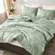 A-ONE 雪紡棉被套 雙人, 台灣製造 SGS認證, 環保印染 耐洗耐用, 若綠生活