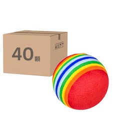 高爾夫EVA安全練習軟球, 紅色彩球, 40顆, 室內安全練習