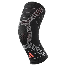 adidas 愛迪達 wucht P3 高機能3D立體針織加強型彈性運動護膝, 1個, 黑色 + 灰色