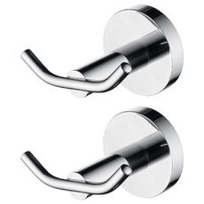 DAY&DAY 日日家居 雙掛衣勾 STA0008, 304不鏽鋼, W90 x D70 x H60MM, 2個