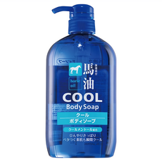 KUMANO 熊野油脂 馬油涼爽保濕沐浴乳, 600ml, 1瓶