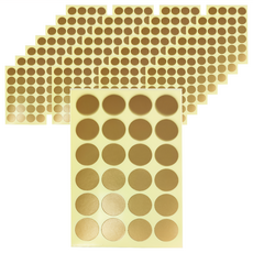 華麗牌 彩色標籤 WL-2032M 直徑20mm, 金色, 5760張, 1盒