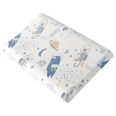 LoveCity 寢城之戀 幼兒用 100%天然乳膠平枕, 星際熊熊 白色