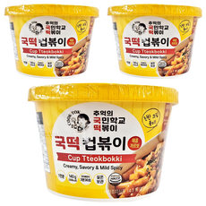 COOK-TOK 辣炒年糕 甜辣奶油白醬風味 杯裝, 140g, 3個