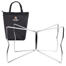 Breeze Moon 不鏽鋼折疊支架 Alutec 冰桶架 + 收納袋套組, 1組, 1層, 混色