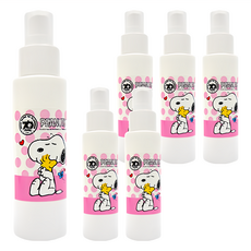 PEANUTS 史努比 70周年史奴比噴瓶 100ml 6入組, 粉點, 1組