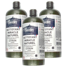 LA CORVETTE 法釩馬賽莊園 神奇污降解清潔劑 檸檬香味 法國原裝進口, 1L, 3瓶