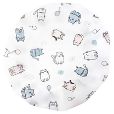 BEAUTYOUNG 妝漾 可愛浴帽 AP142C 貓貓 防水 彈性 柔軟 舒適 沐浴必備, 1個