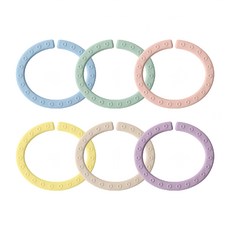 MOTHER-K 趣味多功能矽膠懸掛吊環 Set 6入 - 棉花糖, 1組