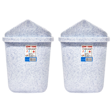 震嶸塑膠 小伯爵方形附蓋垃圾桶 6L, 台灣製造, 19.5 x 19.5 x 28cm, 顏色隨機