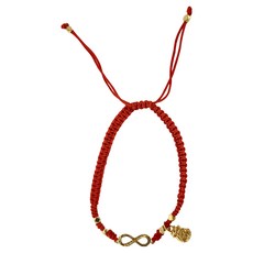 Selene 無限福運紅繩手鍊, 紅色 + 金色