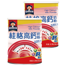 QUAKER 桂格 高鈣奶粉高鐵配方, 1.5kg, 2罐