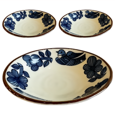 Ciao Li 僑俐餐瓷 輕量北歐藍鷺6深盤 日本製, 3個