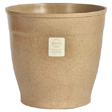 美國 Ecoforms 環保花盆 Nova 7 纖物纖維花器組, 花盆21 x 15 x 20cm + 水盤17cm, 暖沙色, 1件