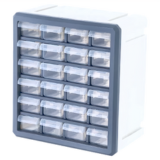 DIY多變系統 組合收納盒 24格 16cmX27.5cmX30cm, 白色