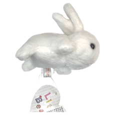 Little Beans 兔子絨毛玩偶 動物造型沙包娃娃, 5cm, 白色, 1個