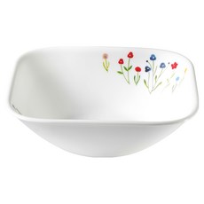 Corelle Brands 康寧餐具 春漾花朵 方形小碗 23oz, 1個, 白色