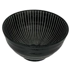 黑十草梅12井 - 日本製陶瓷碗碟, 黑, 1個