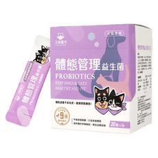 DOG CAT STAR 汪喵星球 益生菌 犬貓適用 2g x 30包 膳食纖維幫助腸胃蠕動, 管理體態, 1盒