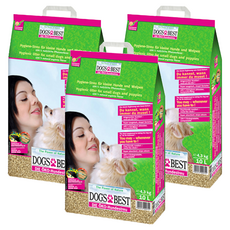 Dog's Best 凱優 犬專用凝結木屑砂, 特殊壓縮技術 品質認證 100%純潔木屑纖維 環保可被生物分解, 10L, 3包