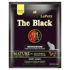 LaPetz 樂倍 黑酵母熟齡貓保健糧 7+ 無穀配方, 鴨肉+雞肉+沙丁魚, 1.3kg, 1袋