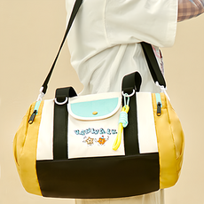 Vanwalk 出走 休閒旅行單肩圓筒包 V2781 500g, 童趣白