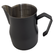 卡特屋 磨砂塗層不鏽鋼拉花杯, 350ml 磨砂黑 鶴嘴, 304不鏽鋼材質, 1個