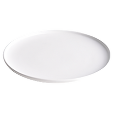 Homely Zakka 莫蘭迪啞光釉陶瓷餐具 圓平盤, 大(25.5 x 2.5cm), 莫蘭迪白, 1個