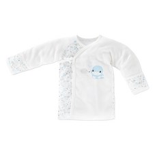 KU.KU Duckbill 酷咕鴨 竹纖有機棉反袖肚衣, 透氣舒適, 柔軟親膚, 塵霧藍森