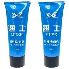MUSK 邁士 男性洗面皂 油性, 100g, 2條