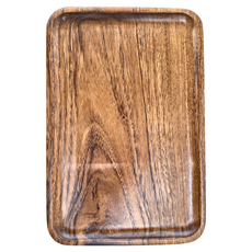 LifeShopping 胡桃木長方盤, 胡桃木色, 大(30 x 20cm), 1個